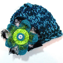 Load image into Gallery viewer, Photo Prop Newborn Hats - Turquoise Noise
