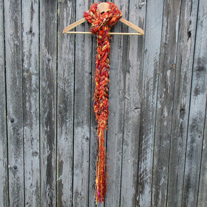 Braided Lariat Scarf - Pumpkin