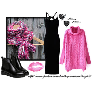 Braided Lariat Scarf - Sweetheart
