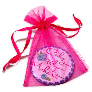 Pocket Mirror 3.5" - Cake it 'Til You Make it