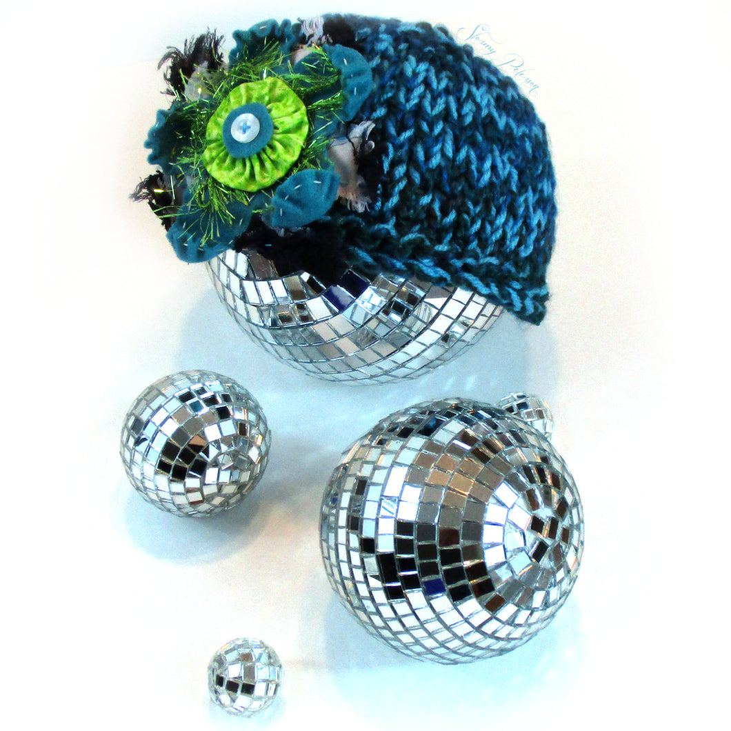Photo Prop Newborn Hats - Turquoise Noise