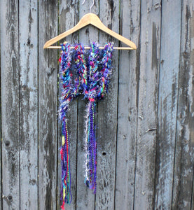 Braided Lariat Scarf - Electric Purple