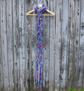 Braided Lariat Scarf - Electric Purple