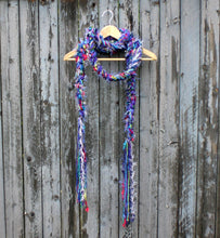 Load image into Gallery viewer, Braided Lariat Scarf - Electric Purple