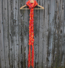 Load image into Gallery viewer, Braided Lariat Scarf - Tangerine