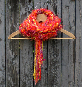 Braided Lariat Scarf - Tangerine