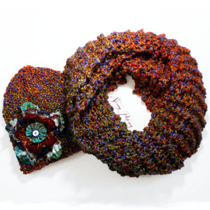 Karma Glitter Scarf Foliage