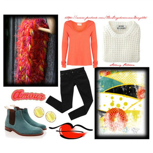 Braided Lariat Scarf - Tangerine